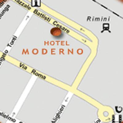 Hotel Moderno Rimini Exteriör bild